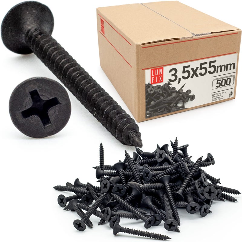 Wkręty do kartongipsu do metalu 3,5x55mm 500szt.
