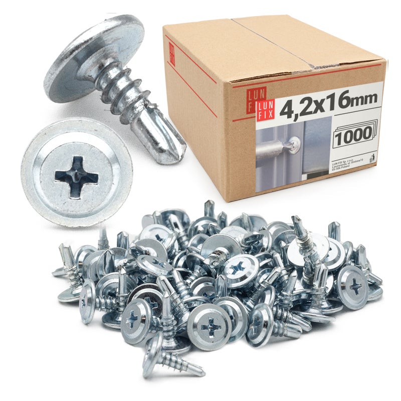 Wkręty do metalu samowiercące z łbem podkładkowym 4,2x16mm 1000szt.