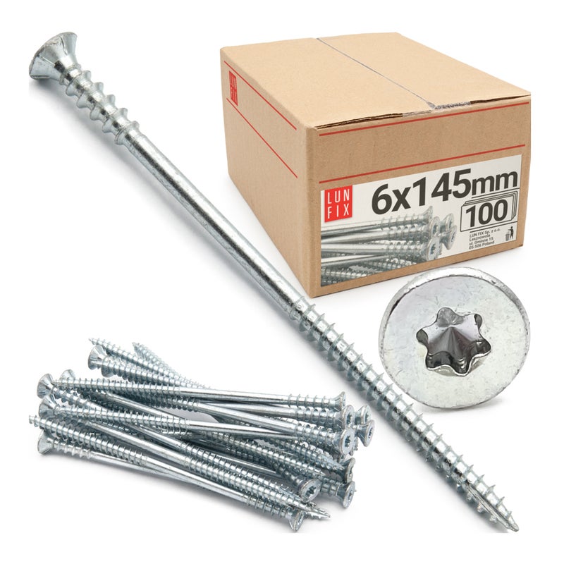 Wkręty dystansowe regulacyjne 6x145mm 100szt.