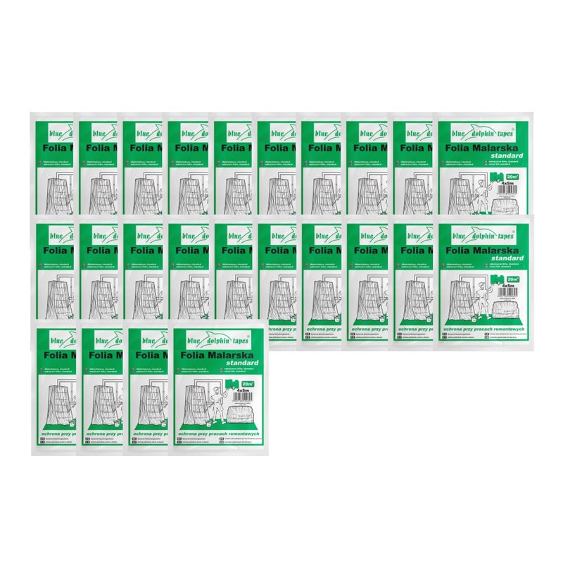 Blue Dolphin 24-pak Folia malarska, , Standard 4m x 5m
