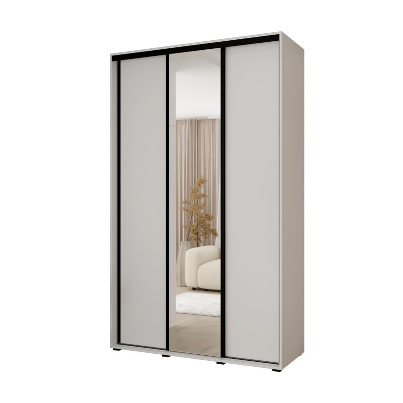 Minio go for it, Szafa z drzwiami przesuwnymi Vado, 150 x 60 cm, biały/biały/czarny