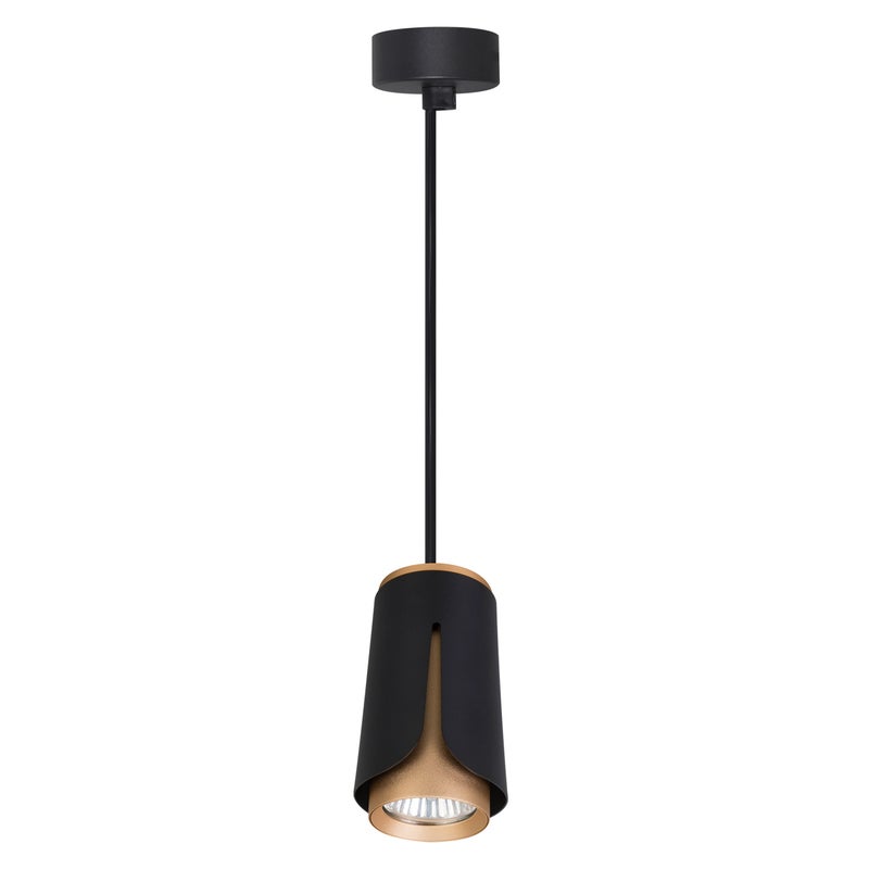 Lampa wisząca GU10 LED 1m IP20 spot oprawa sufitowa czarna złota XUDO