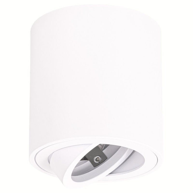 Oprawa natynkowa LED GU10 okrągła biała RUCHOMA mała tuba 80x85mm lampa sufitowa reflektor ścienny halogen - LEDHOFF