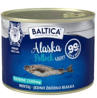 BALTICA Excellent Monobiałkowa Mintaj Light - mokra karma dla kota - 185g