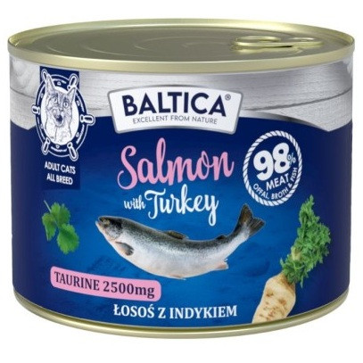 BALTICA Excellent Łosoś z indykiem - mokra karma dla kota - 185g
