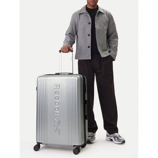 Walizka duża Reebok CEOWB-RBK-WAL-003-07-CCC-L Srebrny