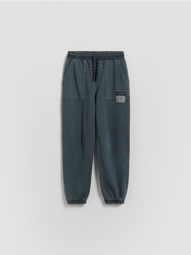 Reserved - Joggery z efektem sprania - granatowy