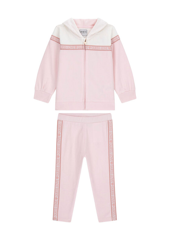 Guess Komplet bluza i legginsy K6RG00 KA6R4 Różowy Regular Fit