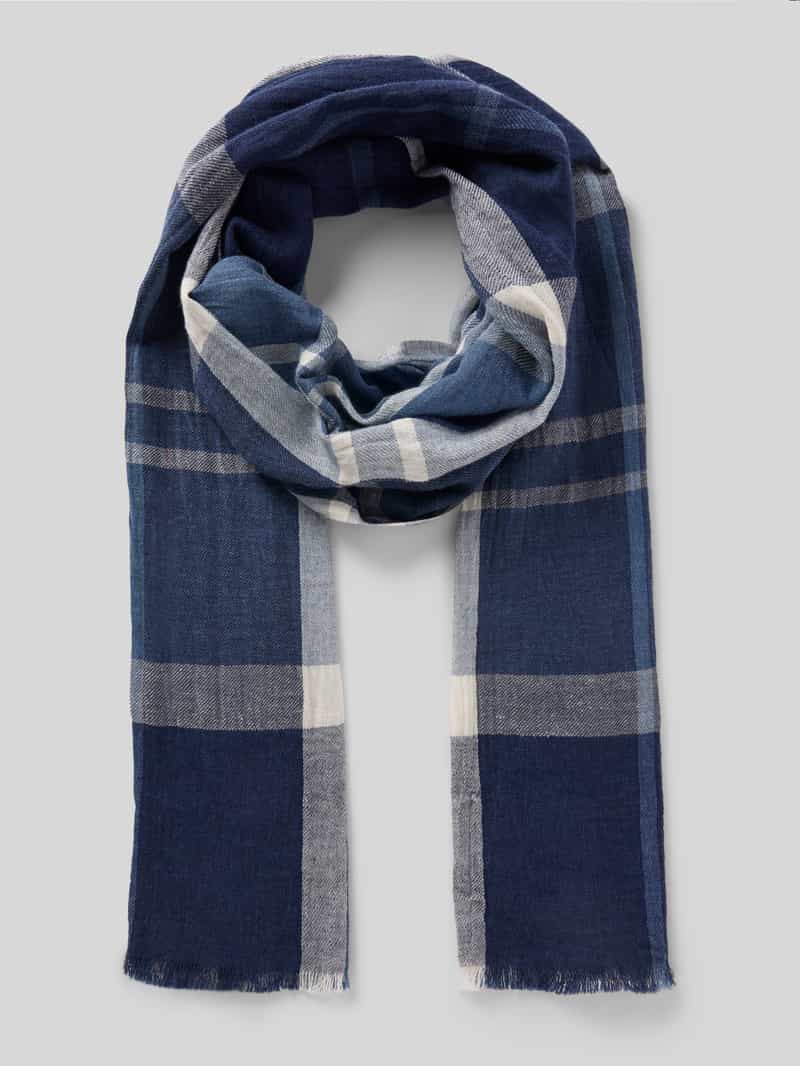 Szal z czystej bawełny z wykończeniem frędzlami