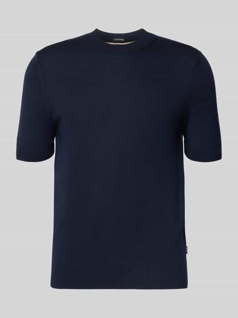 Bluzka o kroju regular fit z dzianiny z czystej, żywej wełny model ‘H-UMAURO’