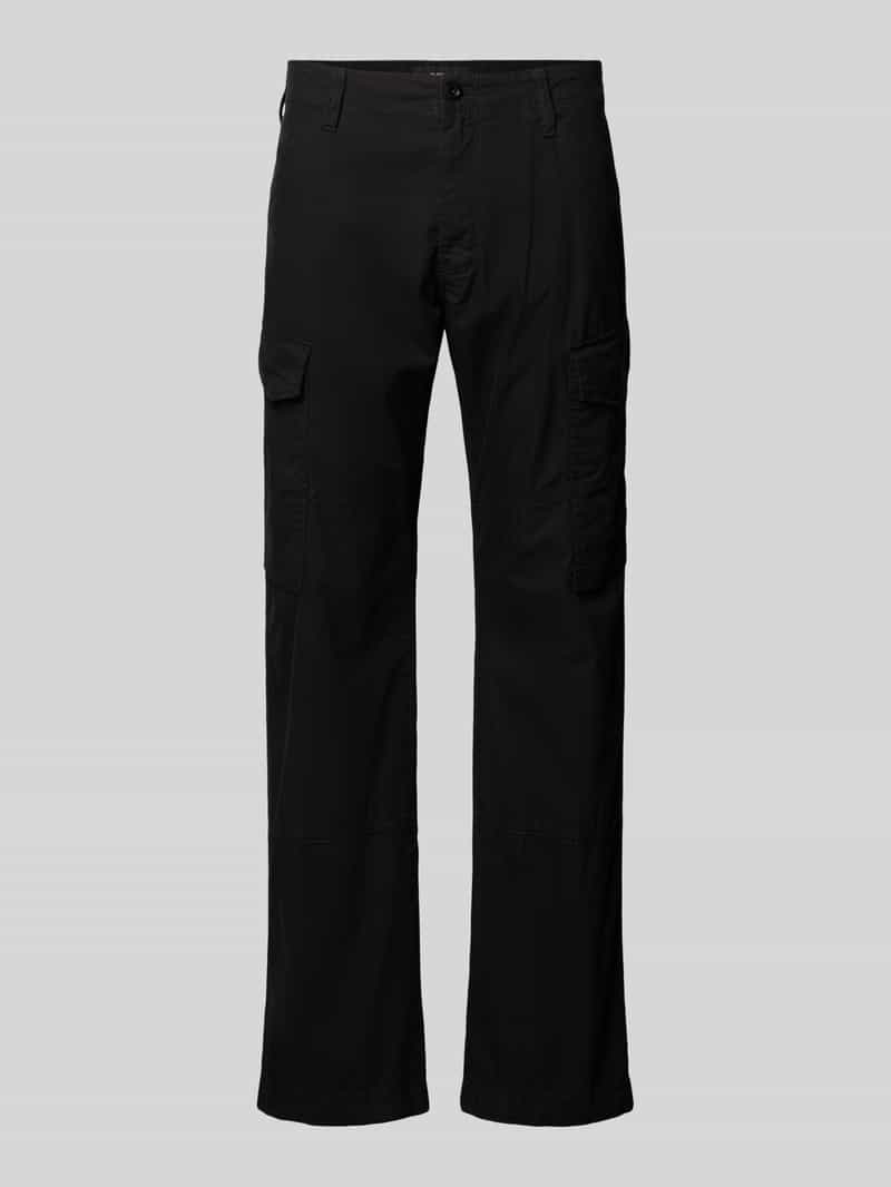 Spodnie cargo o kroju straight fit z kieszeniami z tyłu