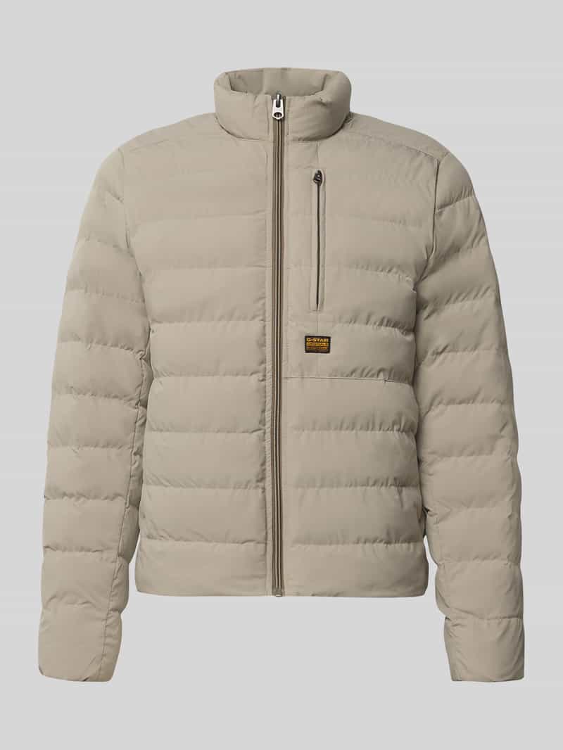 Kurtka pikowana o kroju regular fit z naszywką z logo model ‘Foundation’