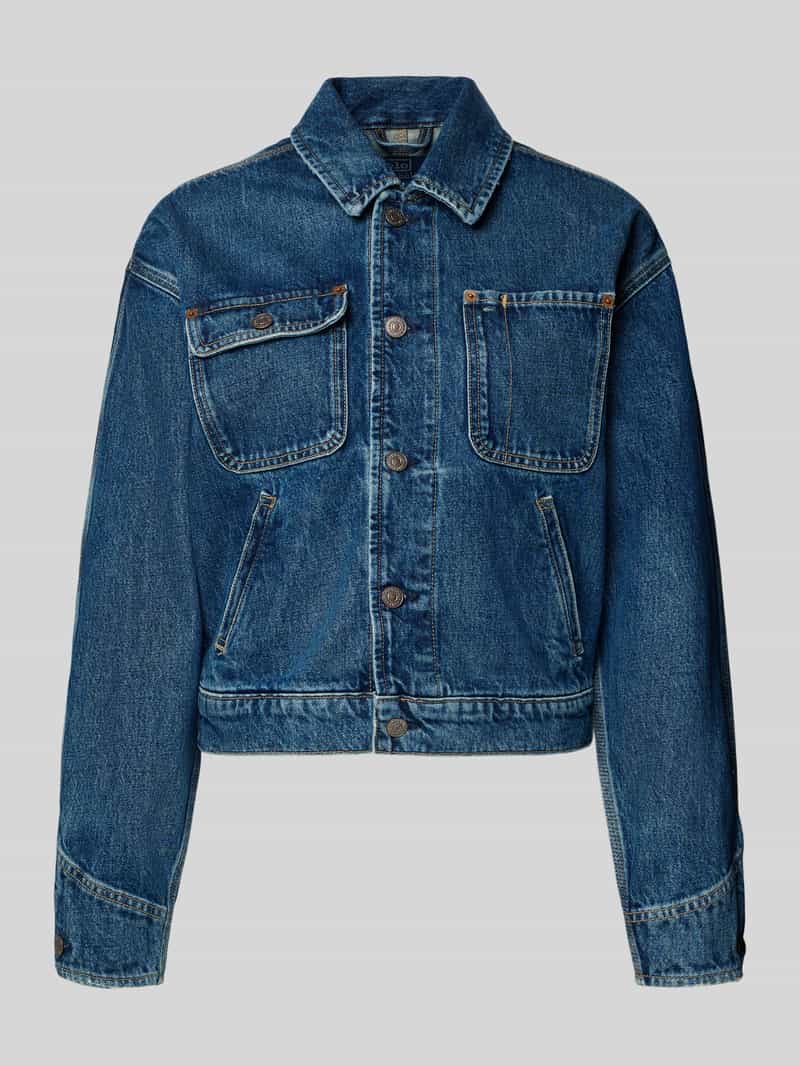 Kurtka jeansowa o kroju relaxed fit z czystej bawełny