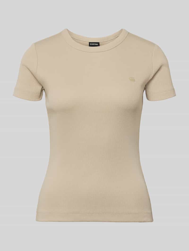 T-shirt o kroju slim fit z wyhaftowanym logo