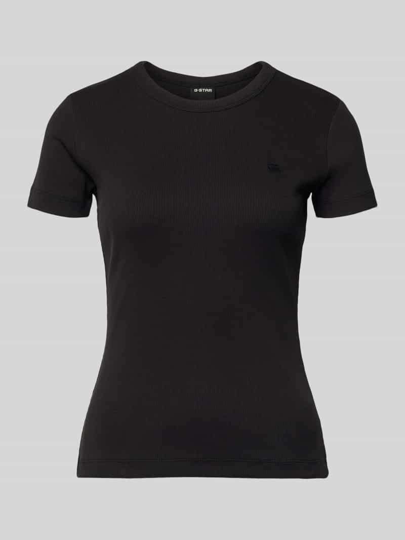 T-shirt o kroju slim fit z wyhaftowanym logo