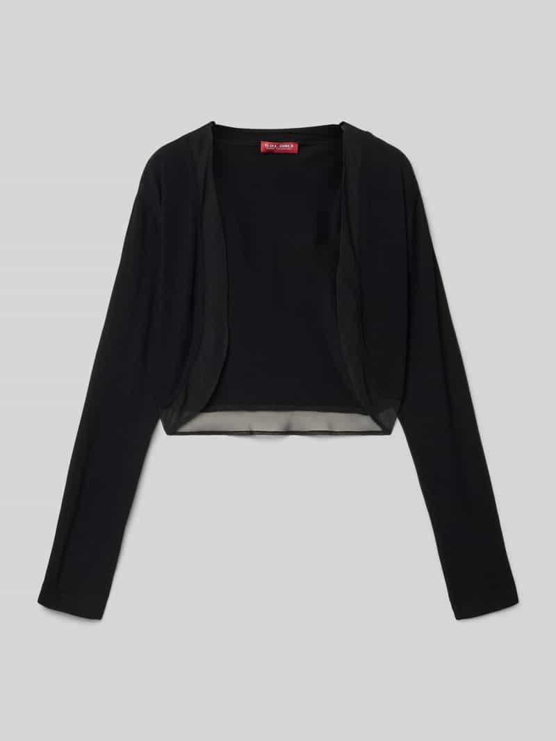 Bolerko z mieszanki wiskozy z efektem prążkowania