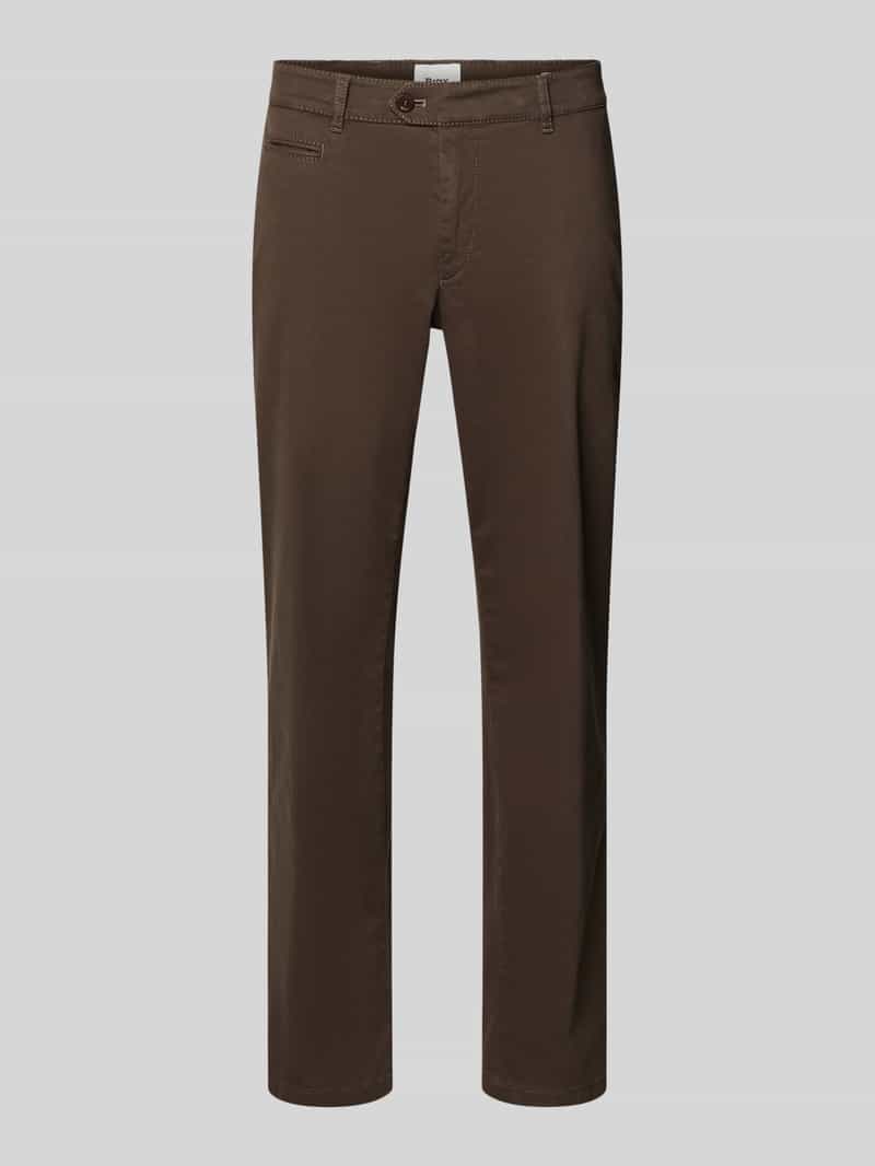 Spodnie materiałowe o kroju straight fit z dodatkiem lyocellu model ‘Everest’