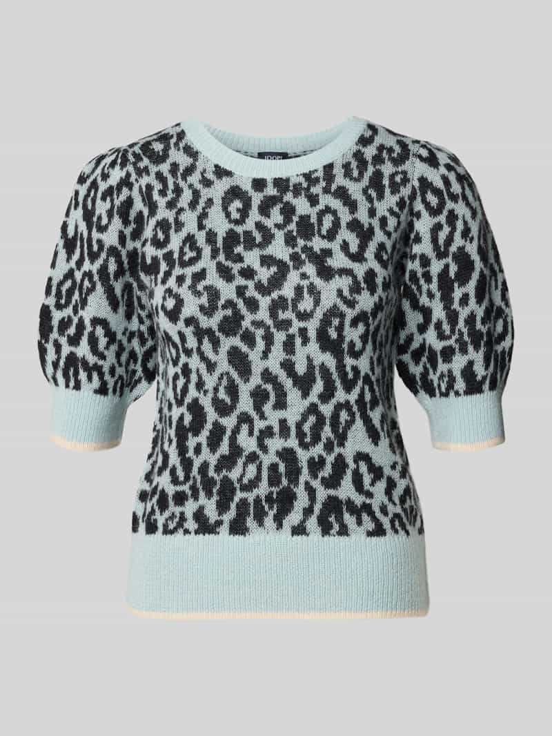 Sweter z krótkim rękawem o kroju regular fit z dodatkiem wełny z alpaki model ‘Kaston’