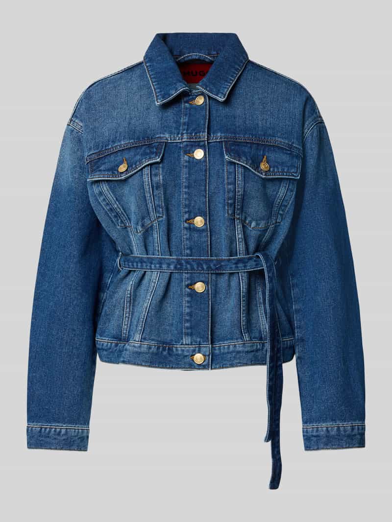 Kurtka jeansowa o kroju regular fit z czystej bawełny model ‘GIZZIE’