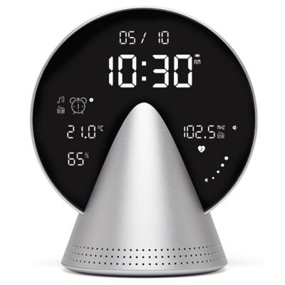 Budzik LEXON Conic Clock Aluminium