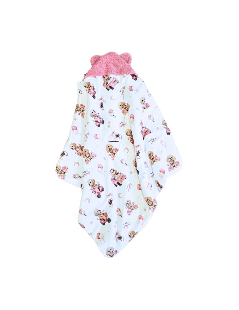 Bonjour Cherie Kocyk bambusowy do fotelika samochodowego 90/90 ( Kaptur Boucle) Bianca