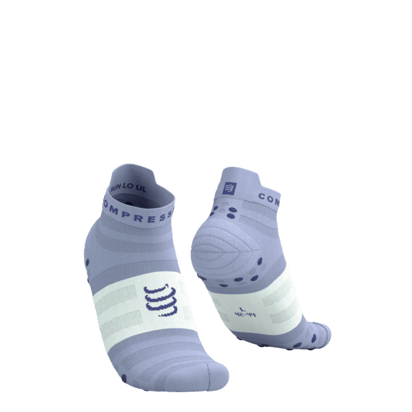 COMPRESSPORT Skarpetki do biegania PRORACING SOCKS V4 ULTRALIGHT RUN LOW lavender/white