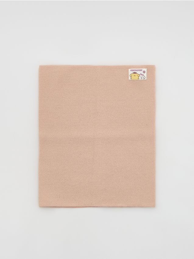 Reserved - Prążkowany komin Pompompurin - beżowy