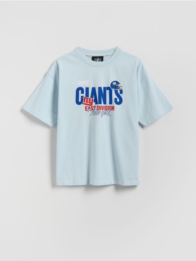 Reserved - T-shirt New York Giants - jasnoniebieski