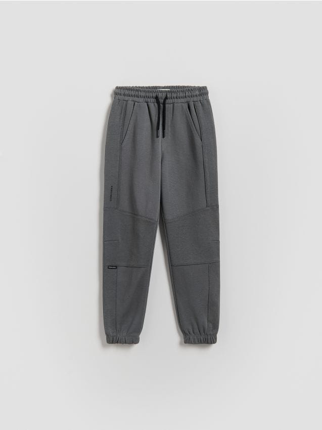 Reserved - Bawełniane spodnie jogger - ciemnoszary