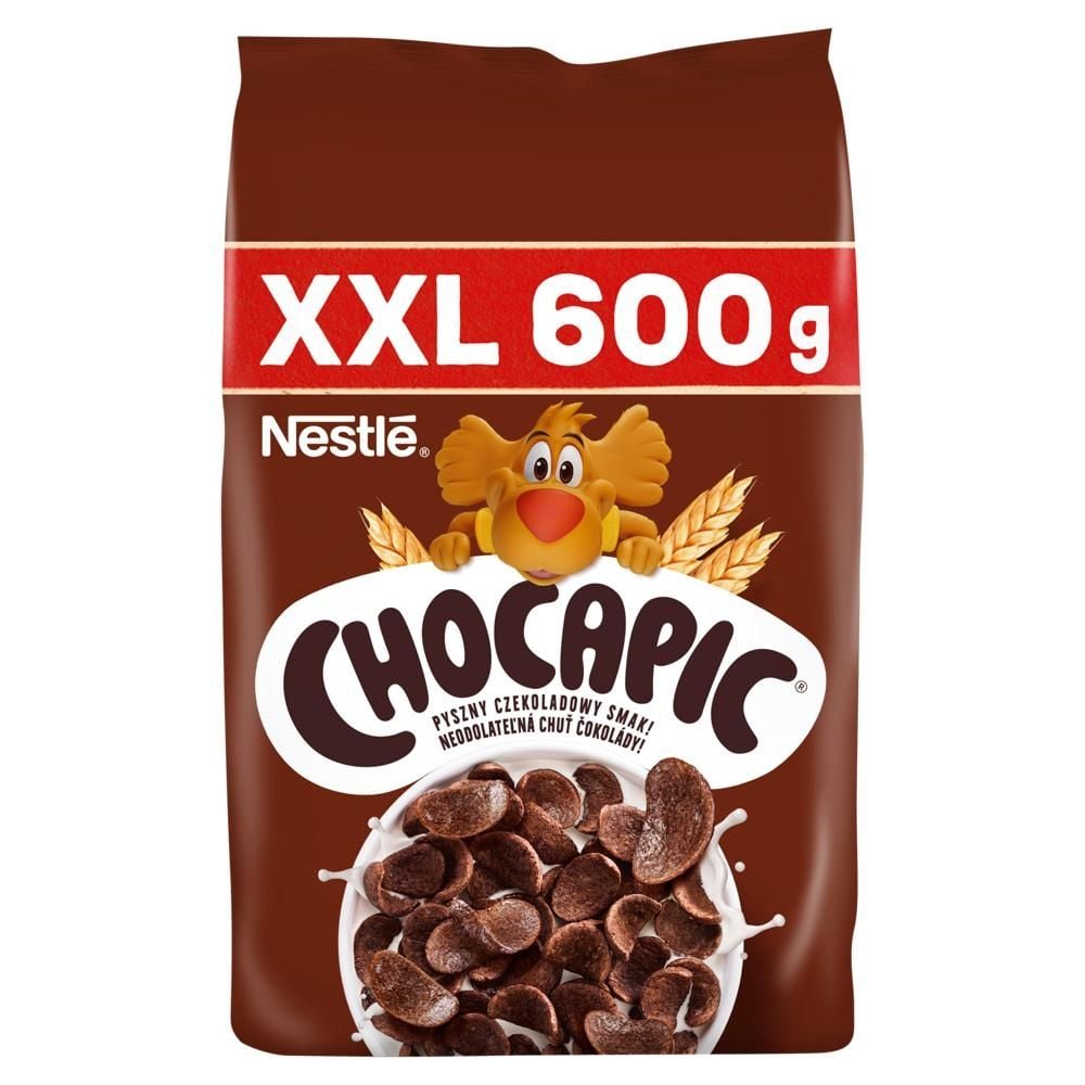 Nestlé Chocapic XXL Zbożowe muszelki o smaku czekoladowym 600 g
