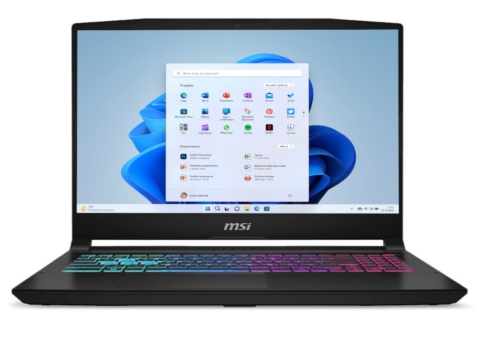 MSI Katana 15 HX B14WFK-020XPL - i7-14650HX 15,6'' 16GB 1TB W11H RTX 5060 B14WFK-020XPL_1000SSD_WIN11H