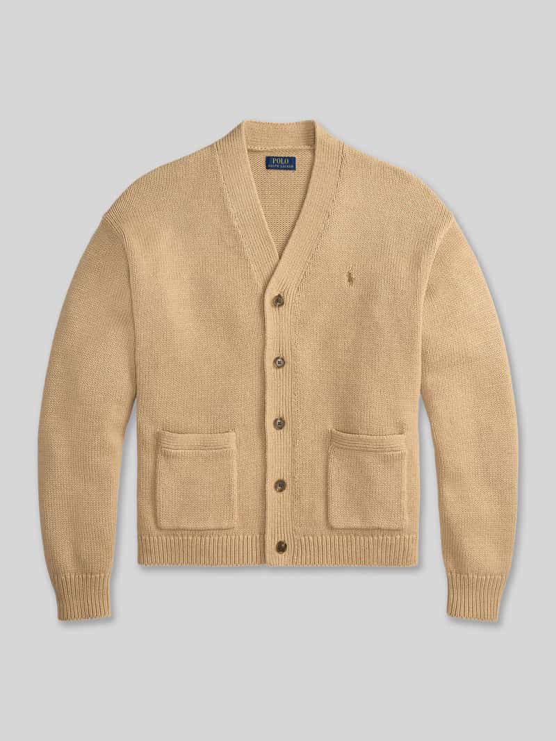 Kurtka z dzianiny o kroju regular fit z czystej bawełny