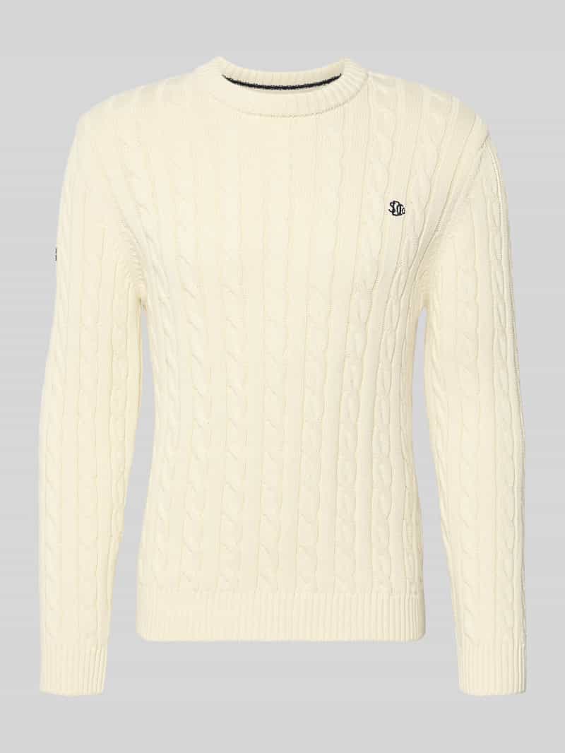 Sweter o kroju slim fit z imitacji dzianiny