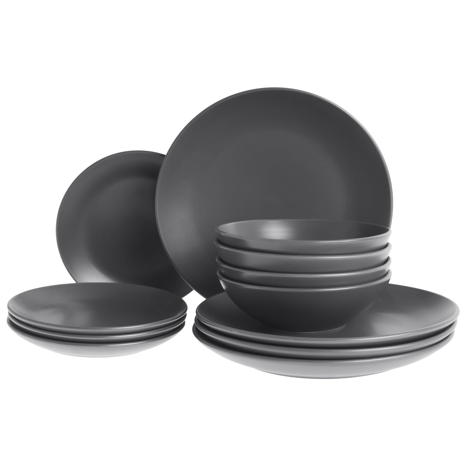 Zastawa stołowa 18-częściowa VIVANI Kamionka Czarny