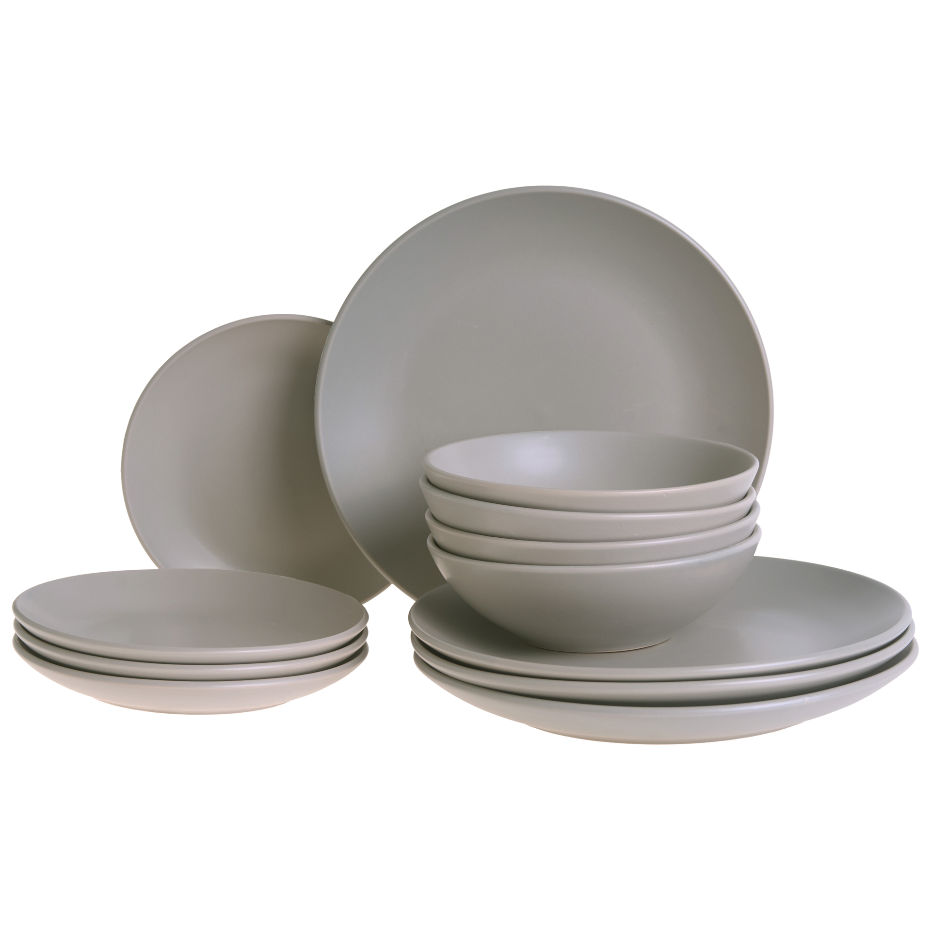 Zastawa stołowa 18-częściowa VIVANI Kamionka Szary