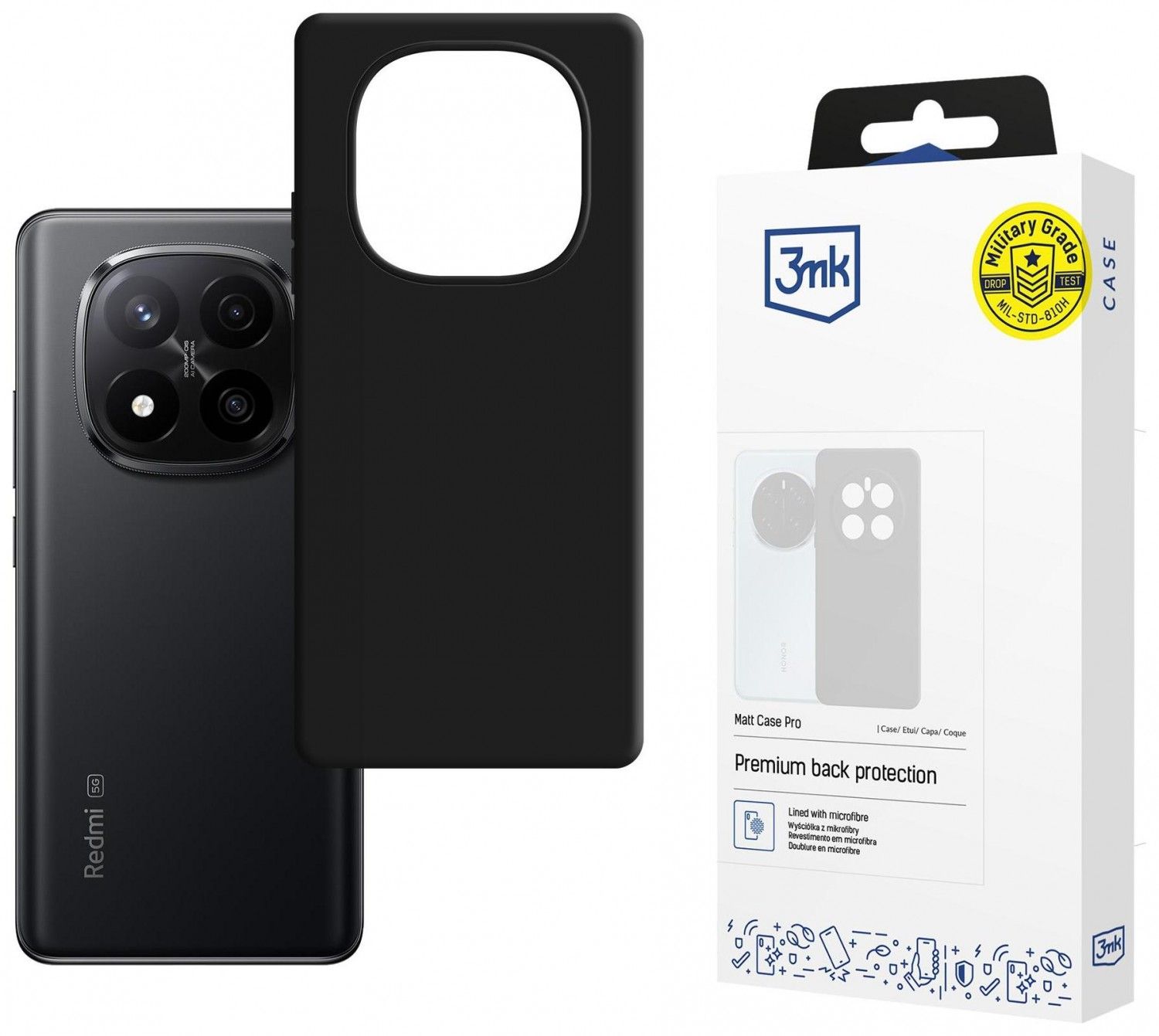 3mk Matt Case Pro do Redmi Note 15 4G/5G