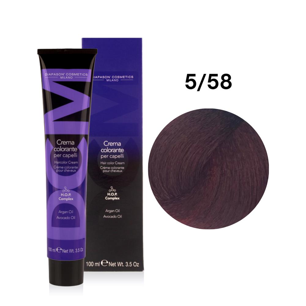Diapason DCM, farba do włosów, 5/58 Fioletowy Czerwony Jasny Kasztan, 100ml
