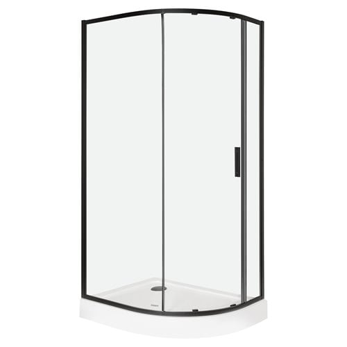 Novoterm Kabina prysznicowa asymetrczyna z brodzikiem lewa 100x80 Solid RPA BL Kerra