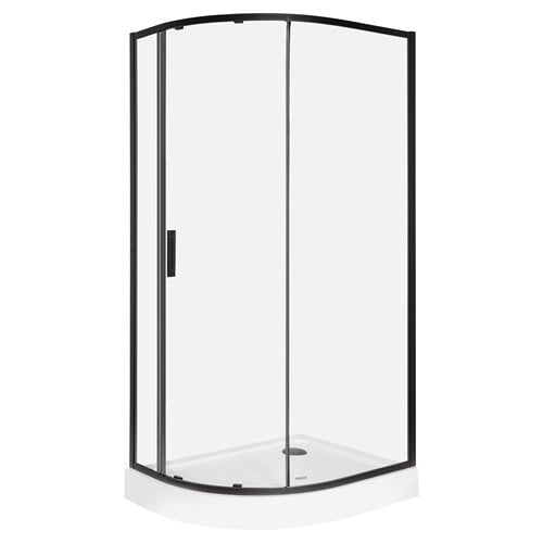 Novoterm Kabina prysznicowa asymetrczyna z brodzikiem prawa 100x80 Solid RPA BL Kerra