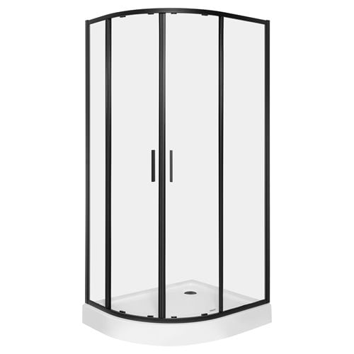 Novoterm Kabina prysznicowa asymetrczyna z brodzikiem prawa 100x80 Solid RA BL Kerra