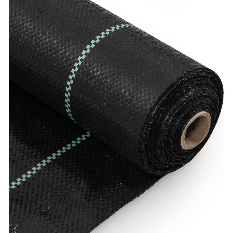 50 m² Folia do Ściółkowania Przeciw Chwastom, Geowłóknina o Doskonałej Przepuszczalności, do Ogrodu, Alei, Szklarni (1 x 50 m, 60 g/m²)