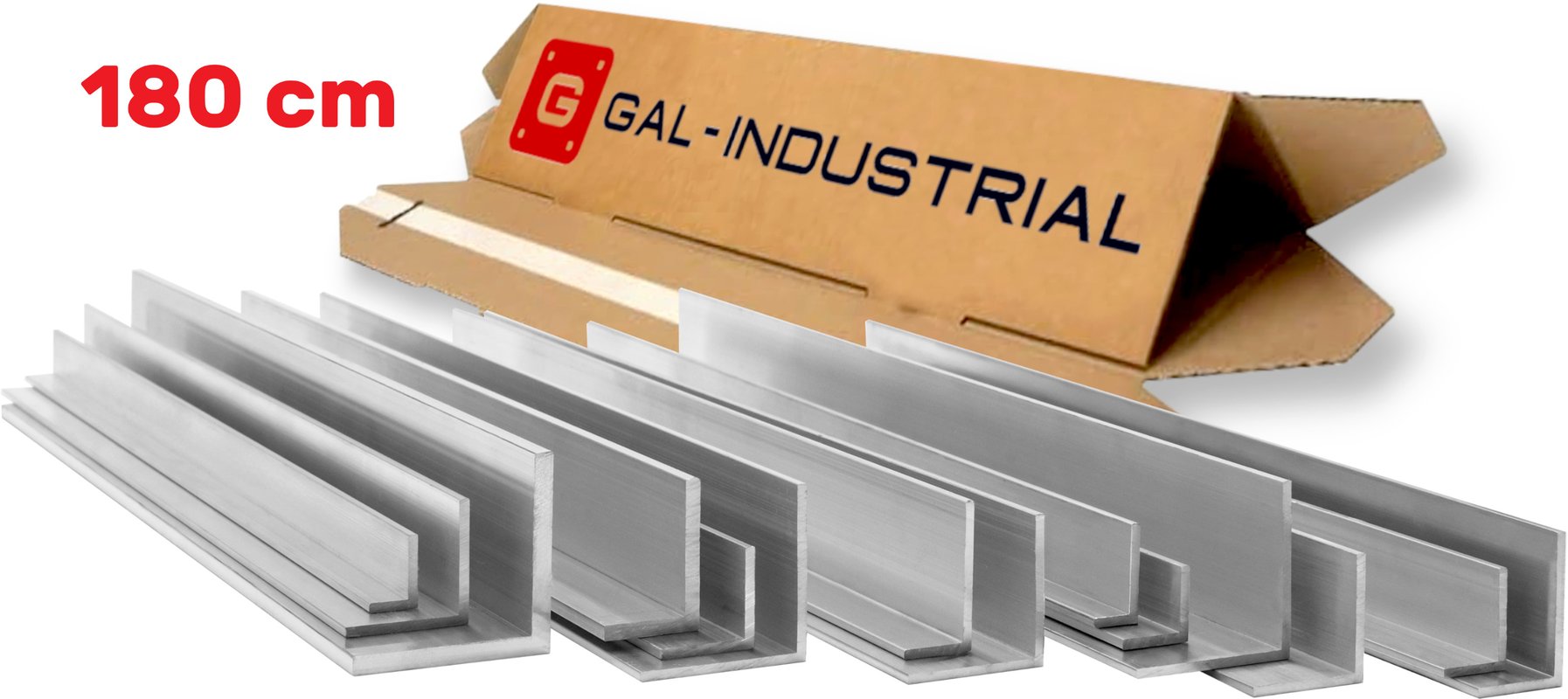 Gal Industrial Kątownik Aluminiowy 18x18x2mm 180cm Aluminium EN6060 PA38+Cięcie na wymiar