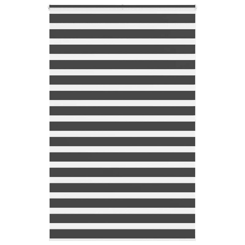 Roleta zebra, czarna, szerokość tkaniny 45,9 cm, poliester vidaXL