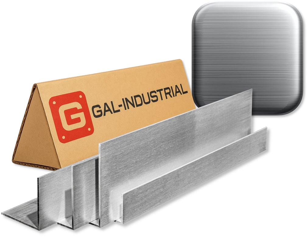 GAL-INDUSTRIAL Kątownik Aluminiowy SZCZOTKOWANY 50x50x5mm 170cm Alu + Cięcie na wymiar