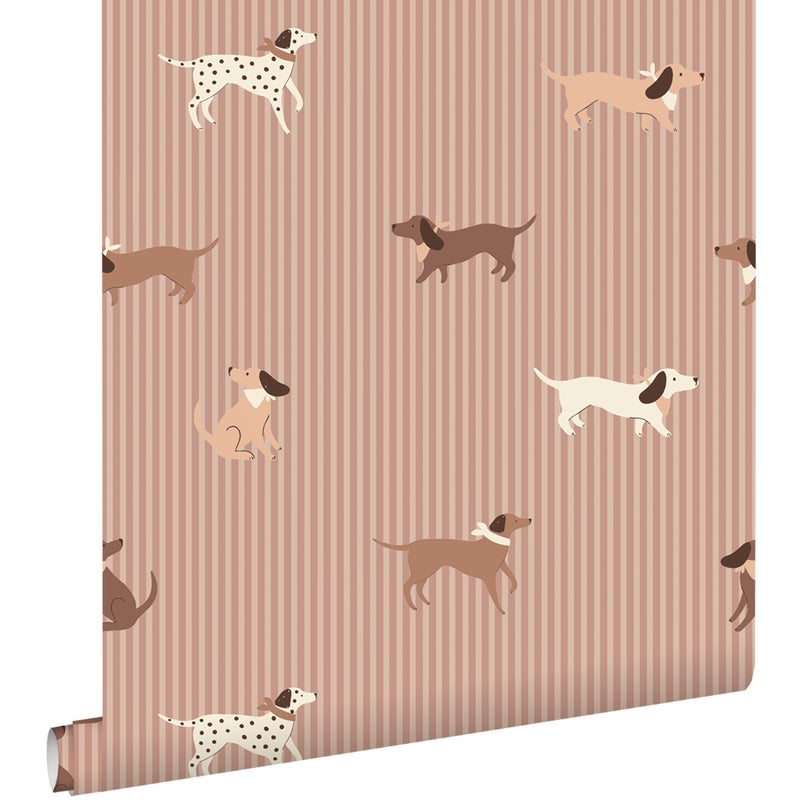 Tapeta psy starego różu - 50 x 900 cm - ESTAHOME