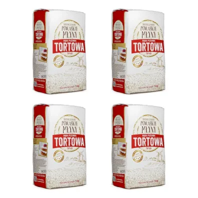 Pzz Podlaskie Młyny Mąka pszenna typ 450 tortowa Zestaw 4 kg