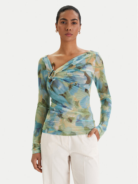 Bardot Bluzka Marisol 60306TB Zielony Slim Fit