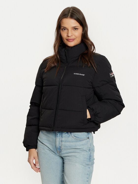 Guess Jeans Kurtka zimowa W4BL20 WGII2 Czarny Regular Fit