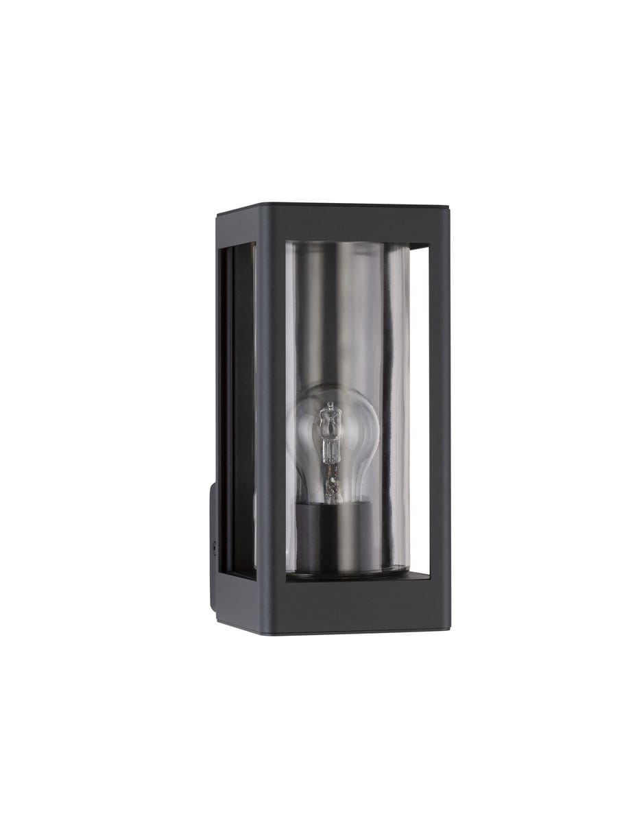 JUCHITAN LE71505 Kinkiet zewnętrzny prostokątny szary z przezroczystym szkłem odporny na warunki atmosferyczne