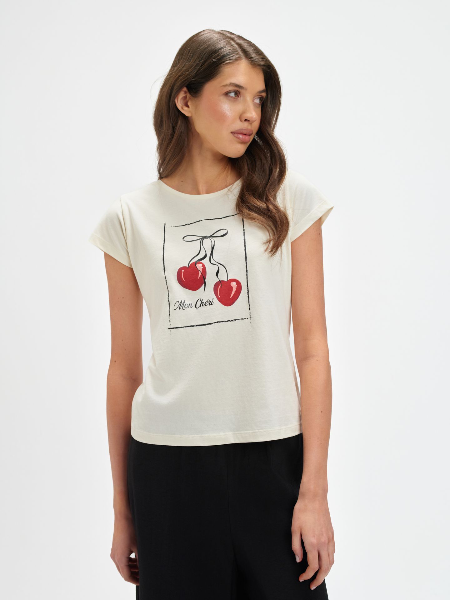 Bawełniany t-shirt z nadrukiem